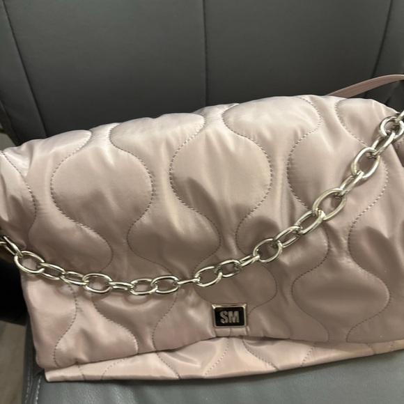 Steve Madden Quilted Tote Shoulder Bag with Chain Accent - Picture 6 of 7